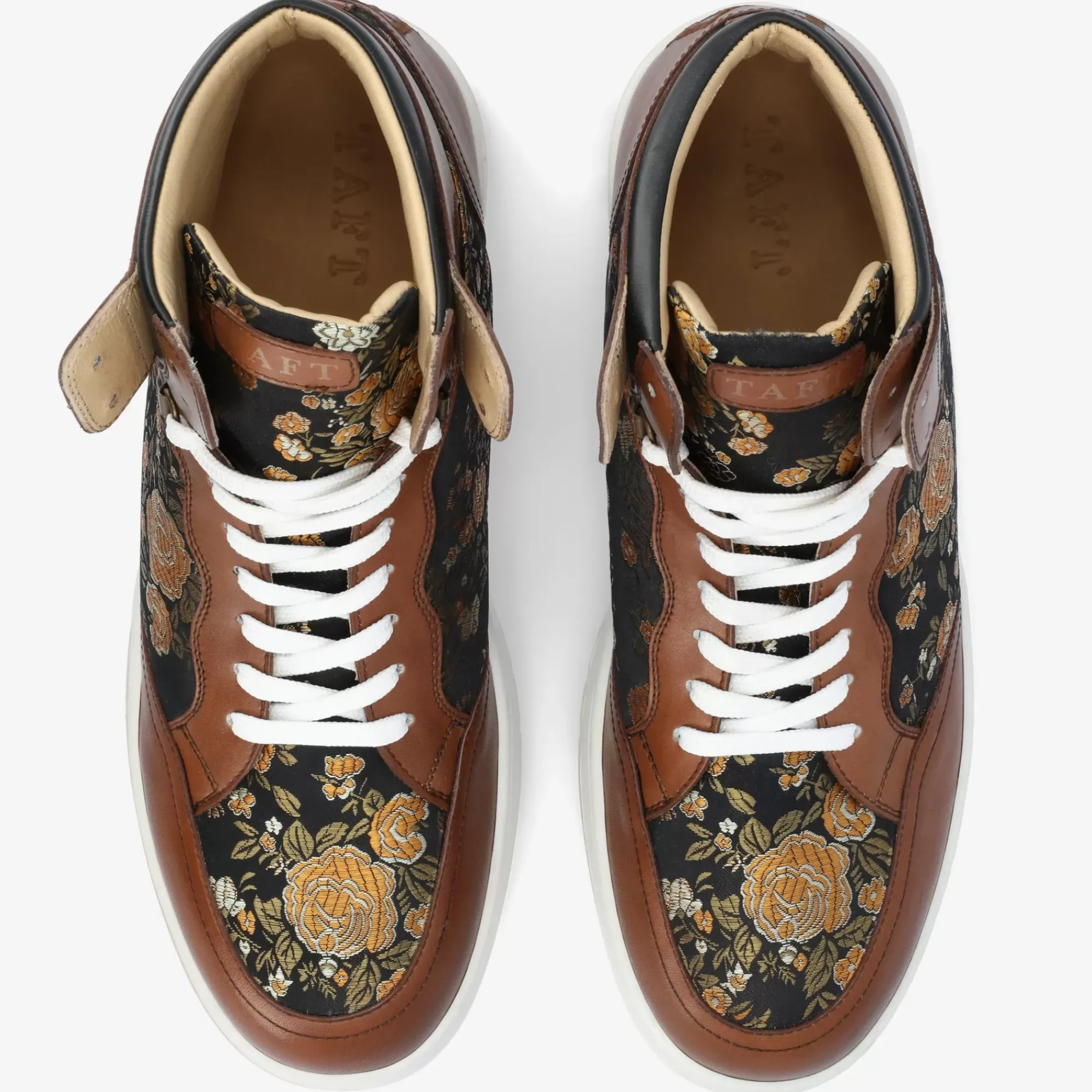 New TAFT Rapido Brown High Top Sneakers - Eden |