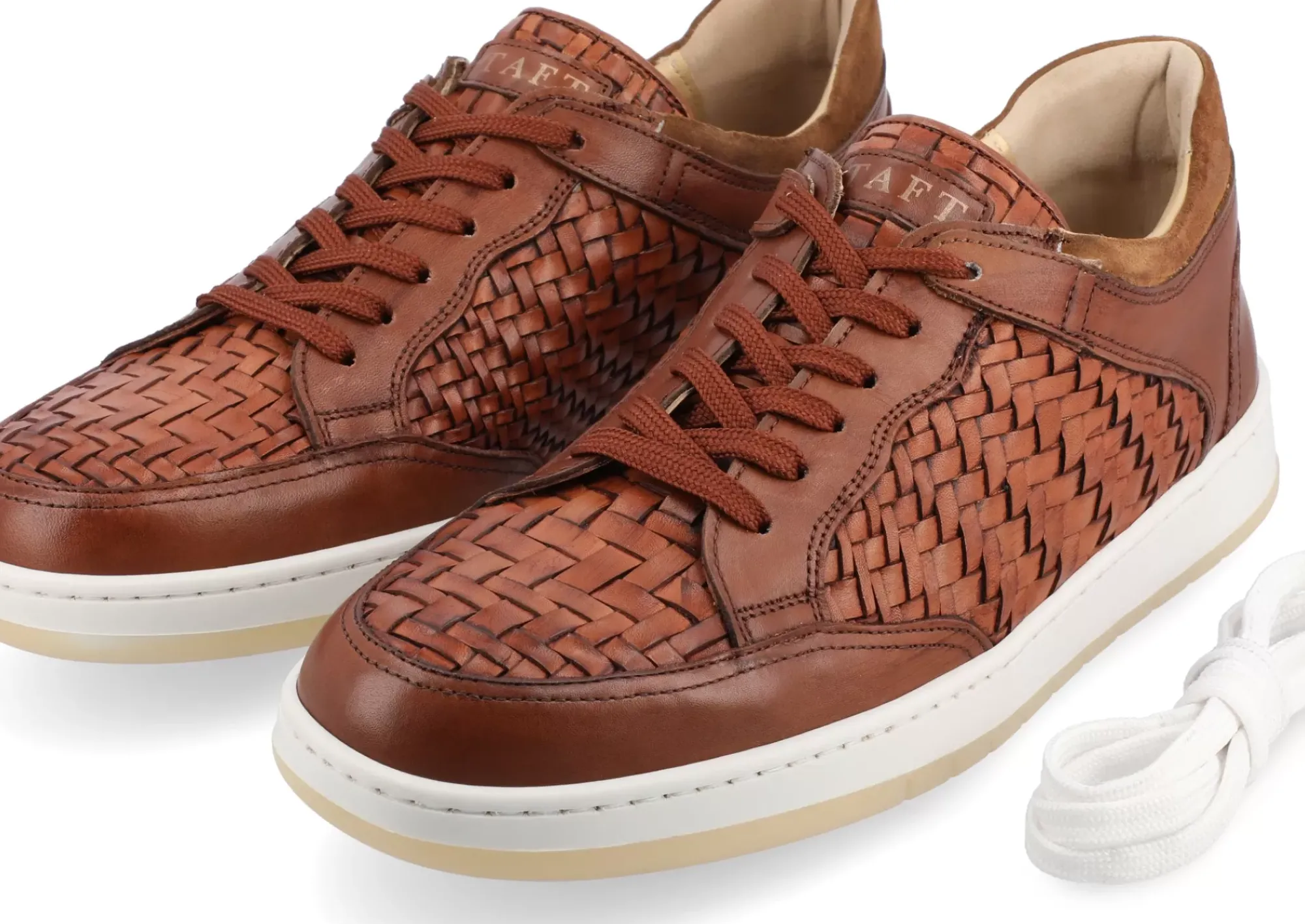 Sale TAFT Rapido Low In Brown Woven - Brown Mens Sneakers |