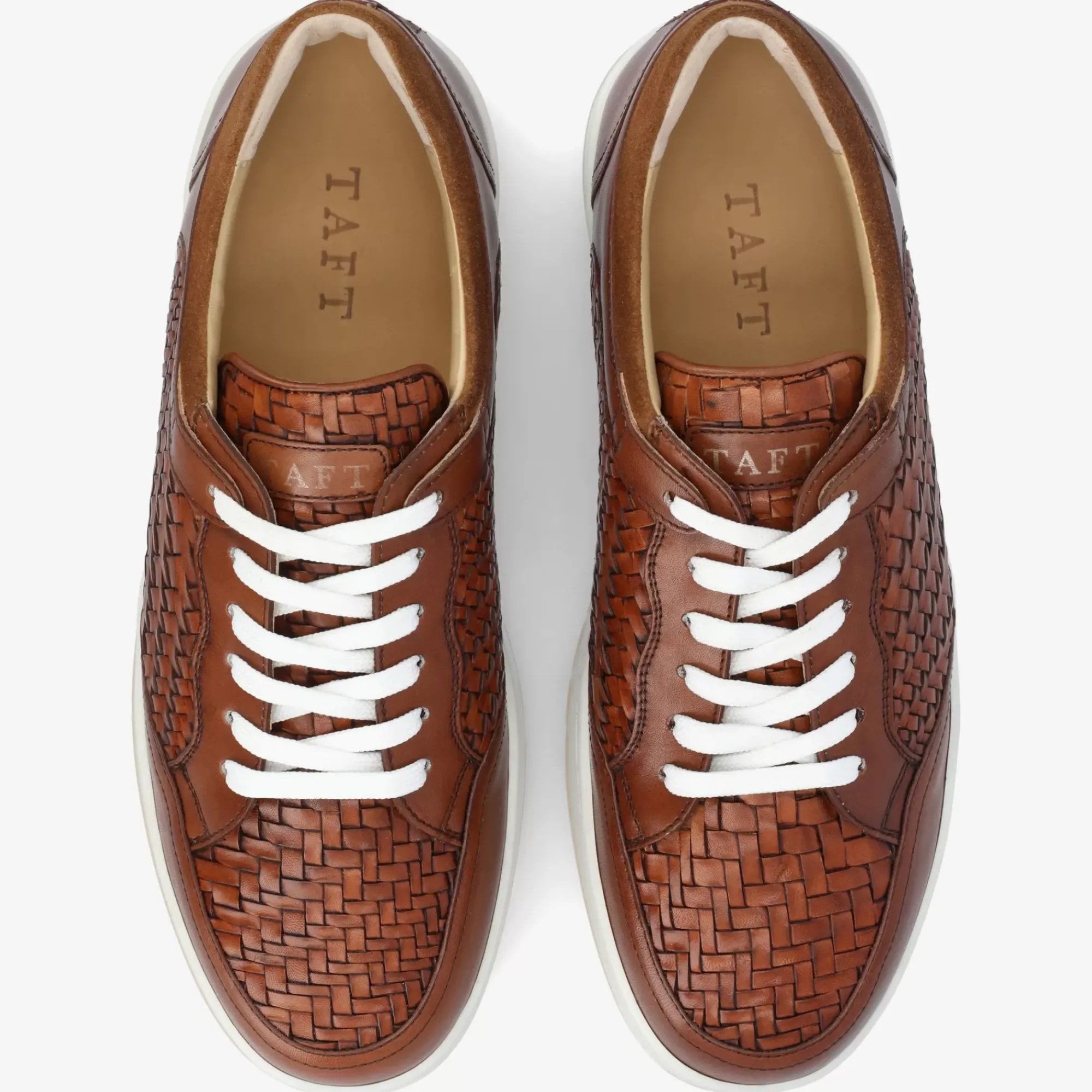 Sale TAFT Rapido Low In Brown Woven - Brown Mens Sneakers |
