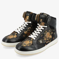 Discount TAFT Rapido Mens Black Hightop Sneakers - Eden Noir |