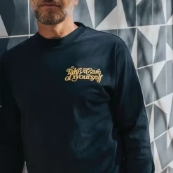 Best TAFT Take Care Long Sleeve Shirt In Navy