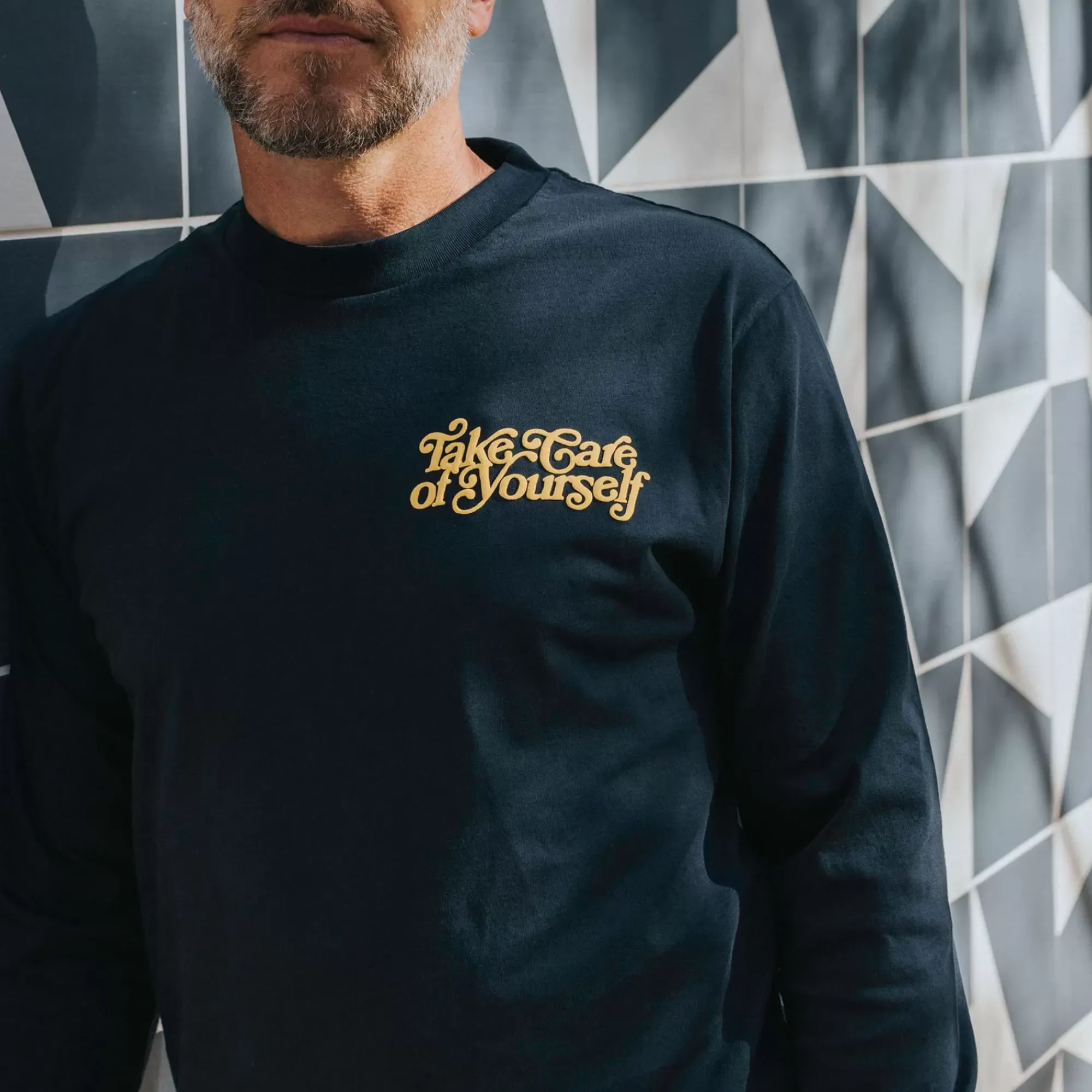 Best TAFT Take Care Long Sleeve Shirt In Navy