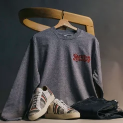 Outlet TAFT Take Care Long Sleeve Shirt In Grey