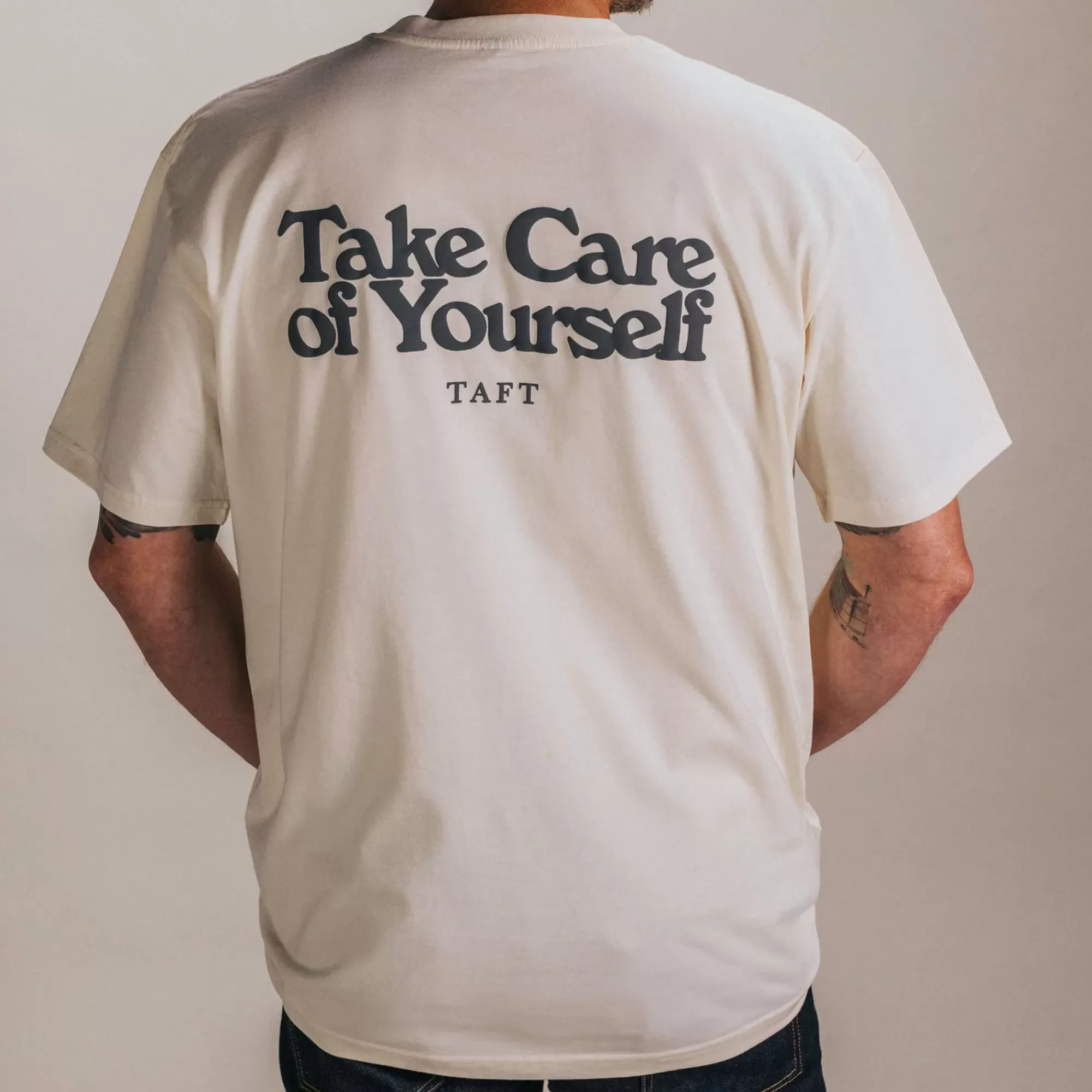 Discount TAFT Take Care T-Shirt In Ecru