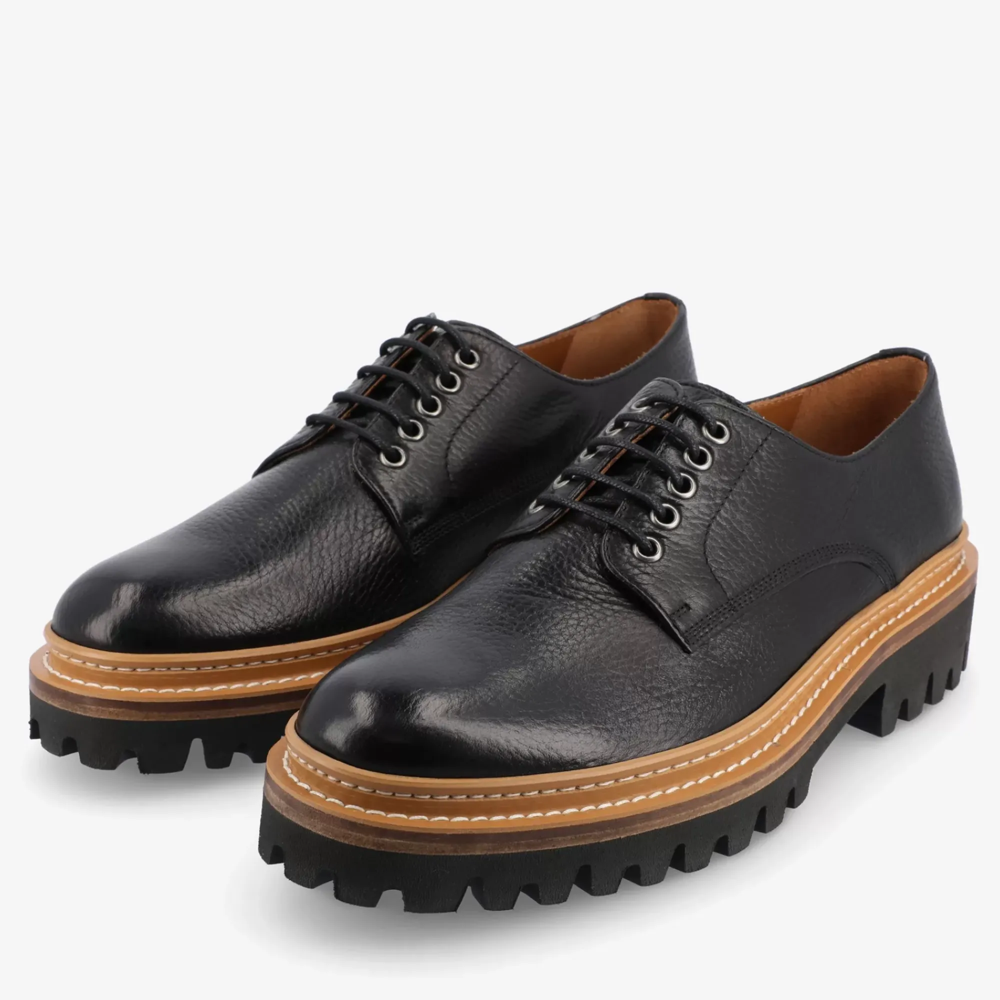 Hot TAFT The Country Derby In Black - Deerskin Shoe |
