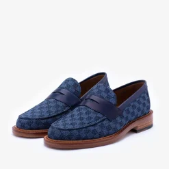 Discount TAFT The Fitz Loafer In Blue Check - Blue Loafers |