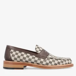 Online TAFT The Fitz Loafer In Brown Check |