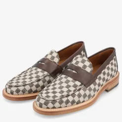 Online TAFT The Fitz Loafer In Brown Check |