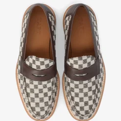 Online TAFT The Fitz Loafer In Brown Check |