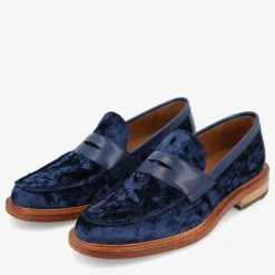 Hot TAFT The Fitz Loafer In Deep Azure - Velvet Loafers |