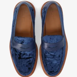 Hot TAFT The Fitz Loafer In Deep Azure - Velvet Loafers |