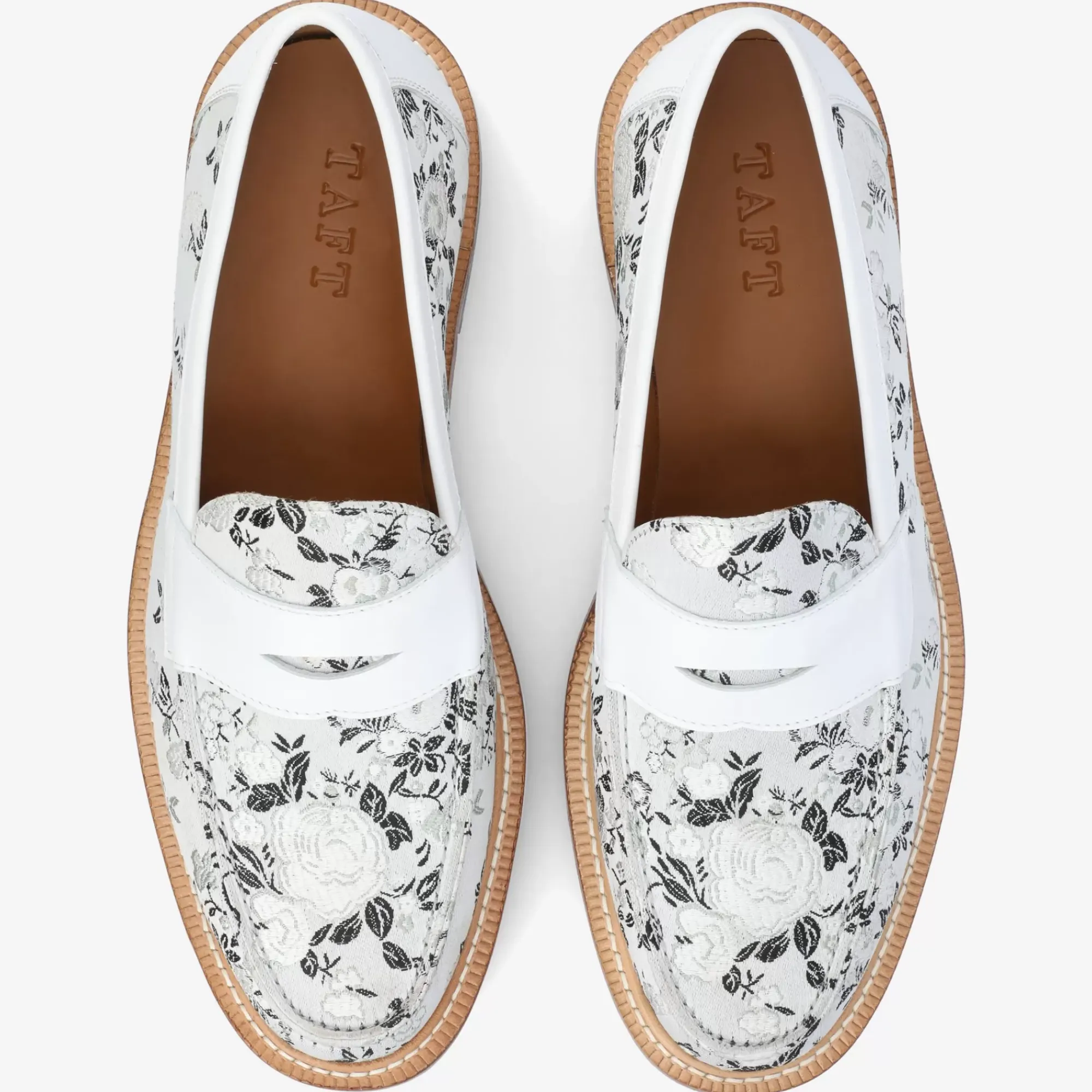 Sale TAFT The Fitz Loafer In Eden Blanc - White Loafers For Men |
