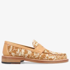 TAFT The Fitz Loafer In Gold Floral |