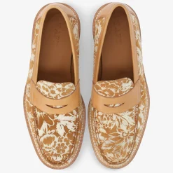 TAFT The Fitz Loafer In Gold Floral |