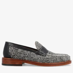 New TAFT The Fitz Loafer In Rainclouds - Black And White Dot |