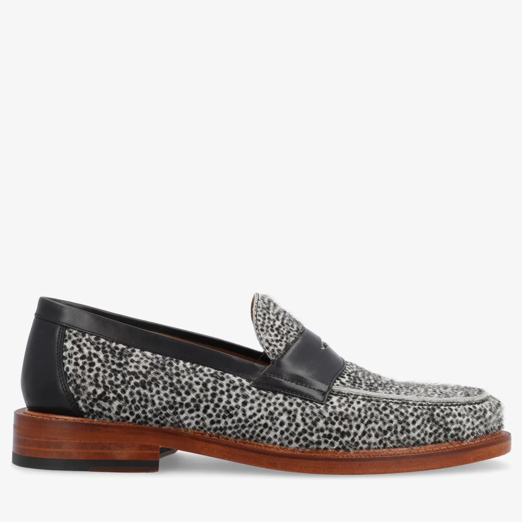 New TAFT The Fitz Loafer In Rainclouds - Black And White Dot |