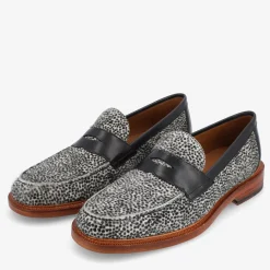 New TAFT The Fitz Loafer In Rainclouds - Black And White Dot |