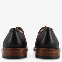 Outlet TAFT The Fitz Maroon Mens Loafers - Maroon Check |