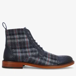 TAFT The Hamilton Boot In Blue Plaid |