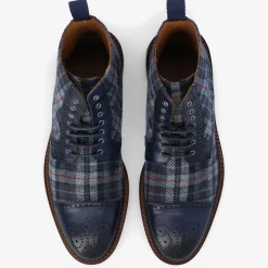 TAFT The Hamilton Boot In Blue Plaid |
