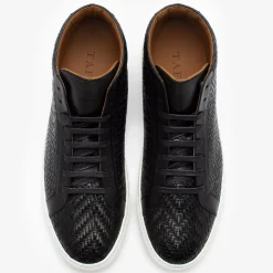 Outlet TAFT The Hightop Sneaker In Black Woven |