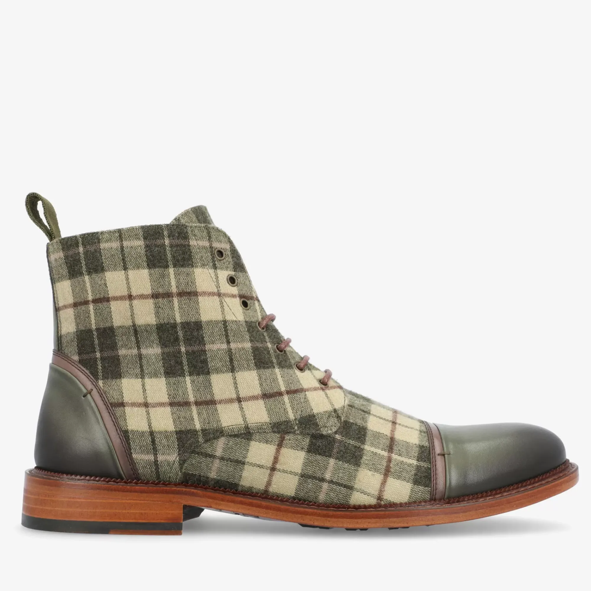 Online TAFT The Jack Boot In Green Plaid |