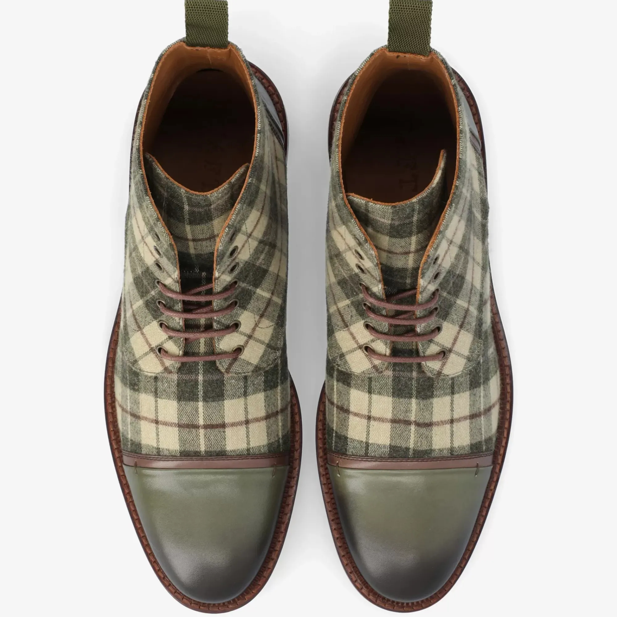 Online TAFT The Jack Boot In Green Plaid |