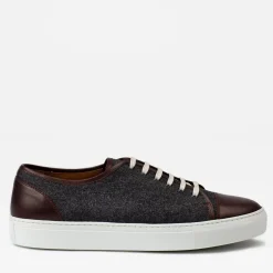 Outlet TAFT The Jack Sneaker In Grey/Oxblood - Wool Sneakers |