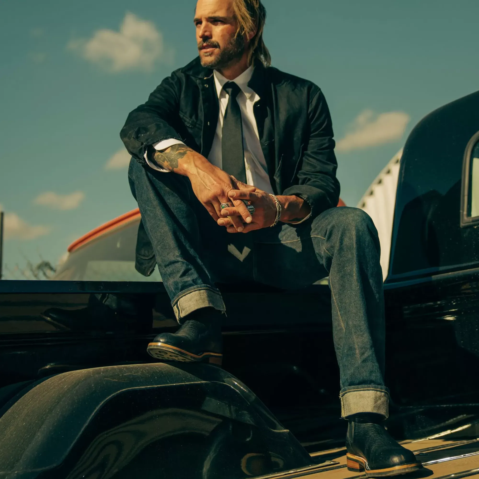 Hot TAFT The Legion Boot In Black Bison Leather |