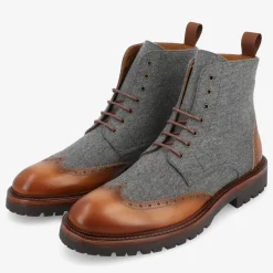 Hot TAFT The Livingston Boot In Grey/Brown Wool Boots |