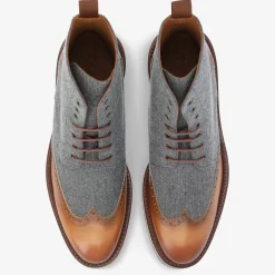 Hot TAFT The Livingston Boot In Grey/Brown Wool Boots |