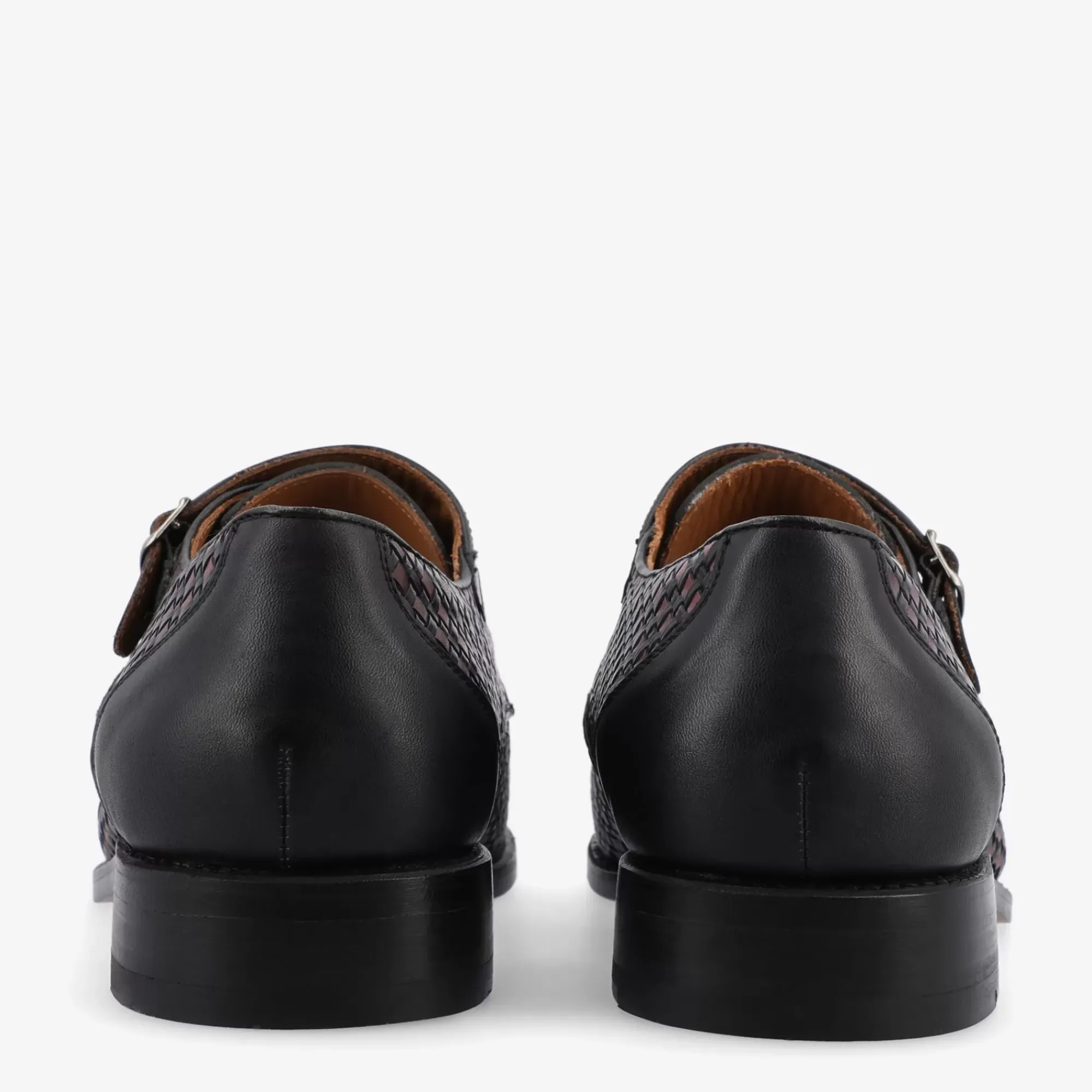 Discount TAFT The Lucca Double Monk Strap Shoe In Black Woven |