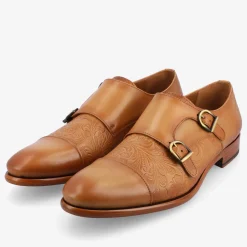 Online TAFT The Lucca Double Monk Strap Shoe In Honey Floral |