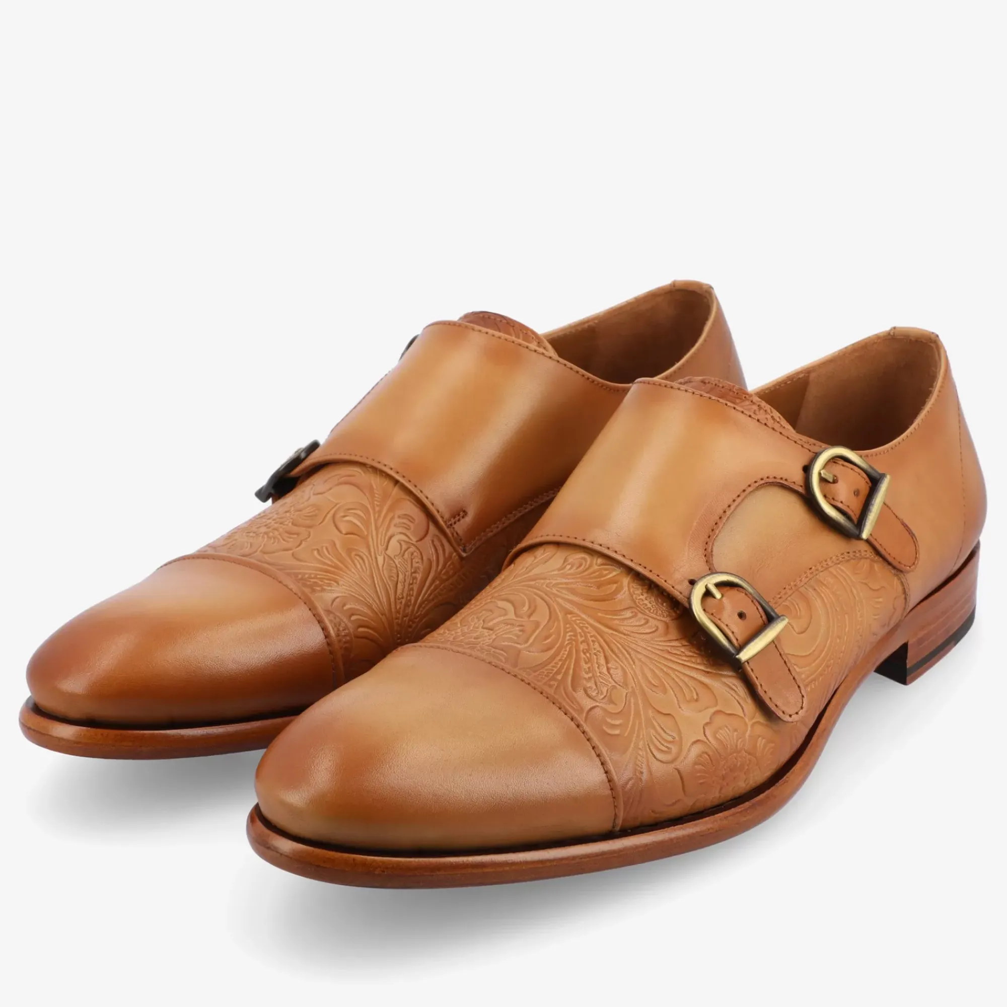 Online TAFT The Lucca Double Monk Strap Shoe In Honey Floral |