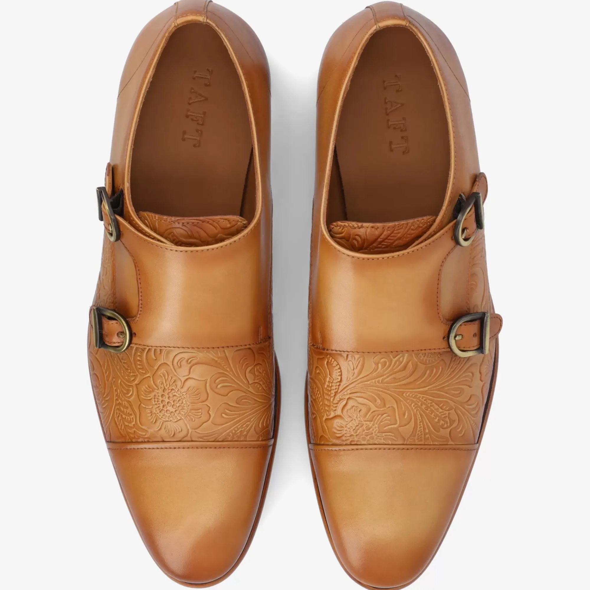 Online TAFT The Lucca Double Monk Strap Shoe In Honey Floral |