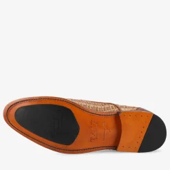 TAFT The Lucca Monk Strap Shoe In Brown Woven |