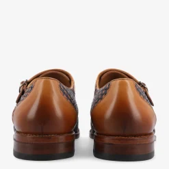 Best TAFT The Lucca Monk Strap Shoe In Navy Woven Leather |
