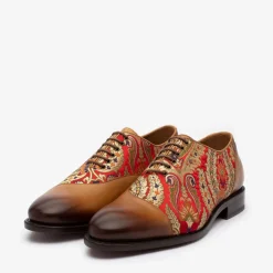 Outlet TAFT The Paris Shoe In Red Paisley |