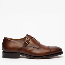 Outlet TAFT The Prince Shoe In Coffee - Double Monk Strap Shoes |