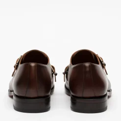 Outlet TAFT The Prince Shoe In Coffee - Double Monk Strap Shoes |