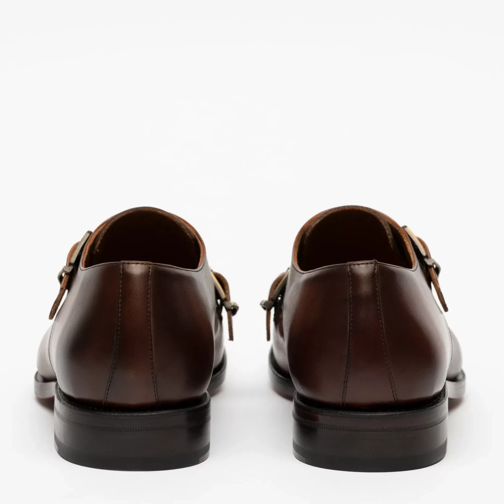 Outlet TAFT The Prince Shoe In Coffee - Double Monk Strap Shoes |