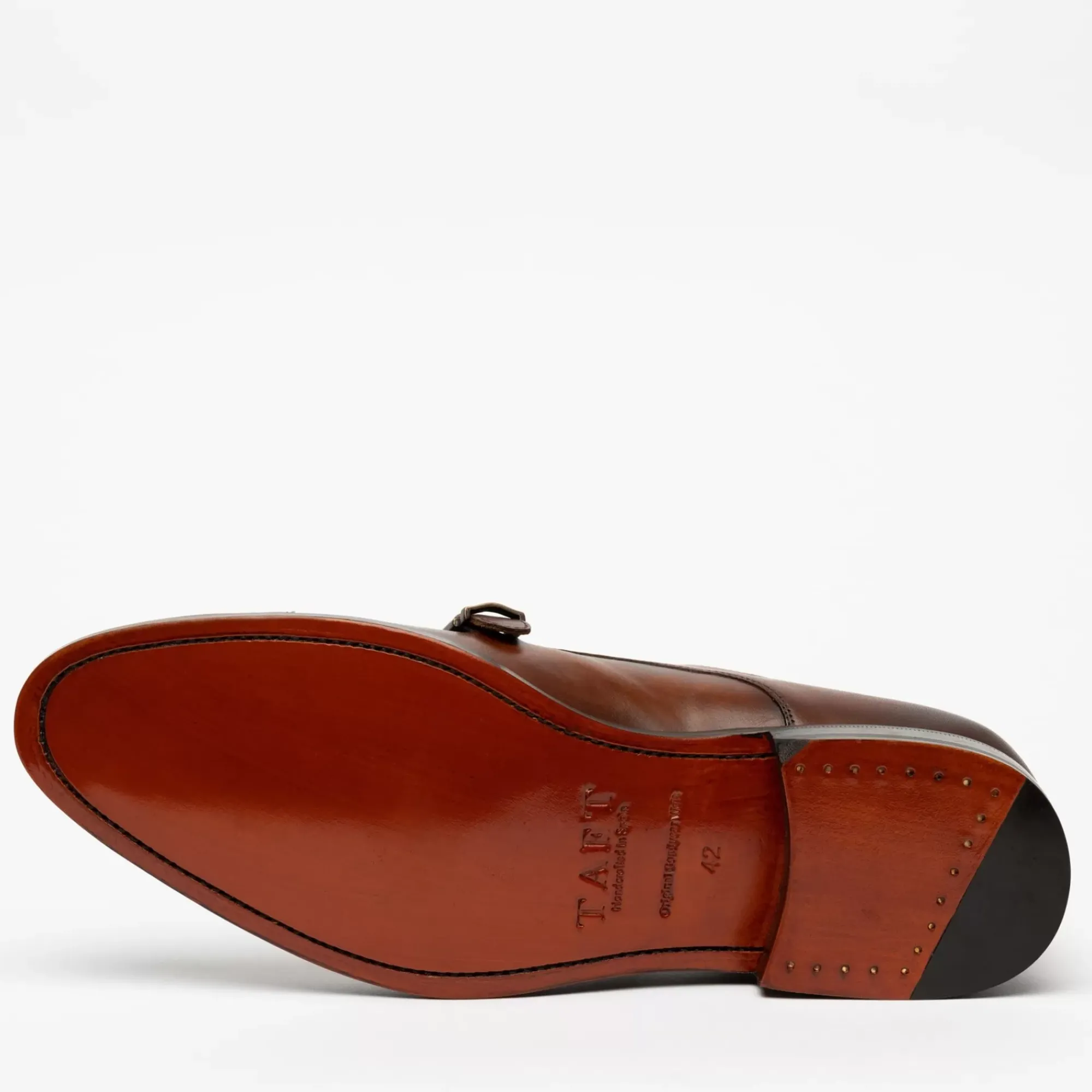 Outlet TAFT The Prince Shoe In Coffee - Double Monk Strap Shoes |