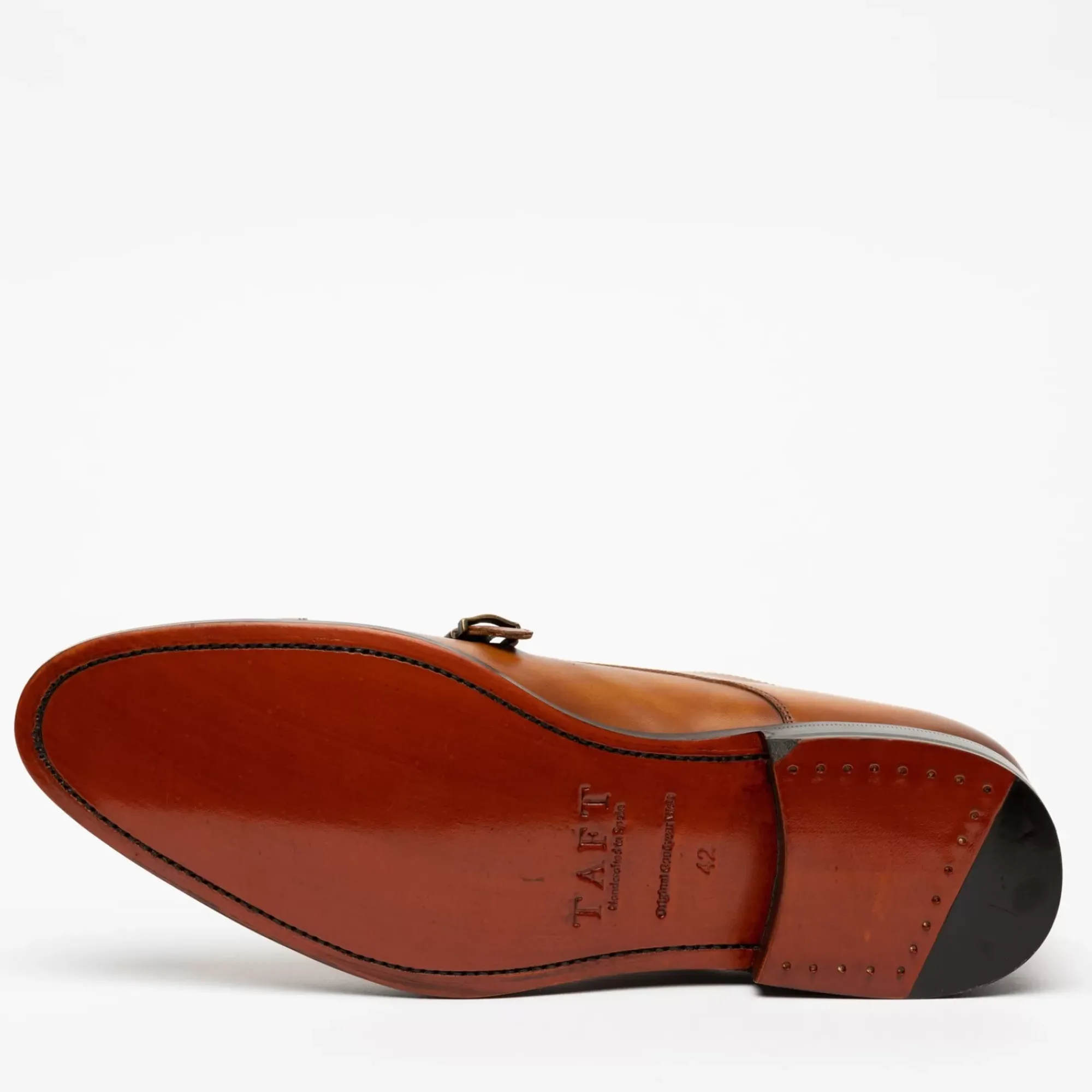 Online TAFT The Prince Shoe In Honey - Double Monk Strap |