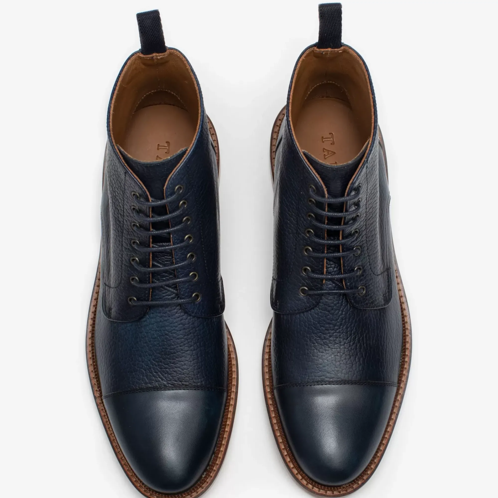 Sale TAFT The Rome Boot - Navy Leather Boots |