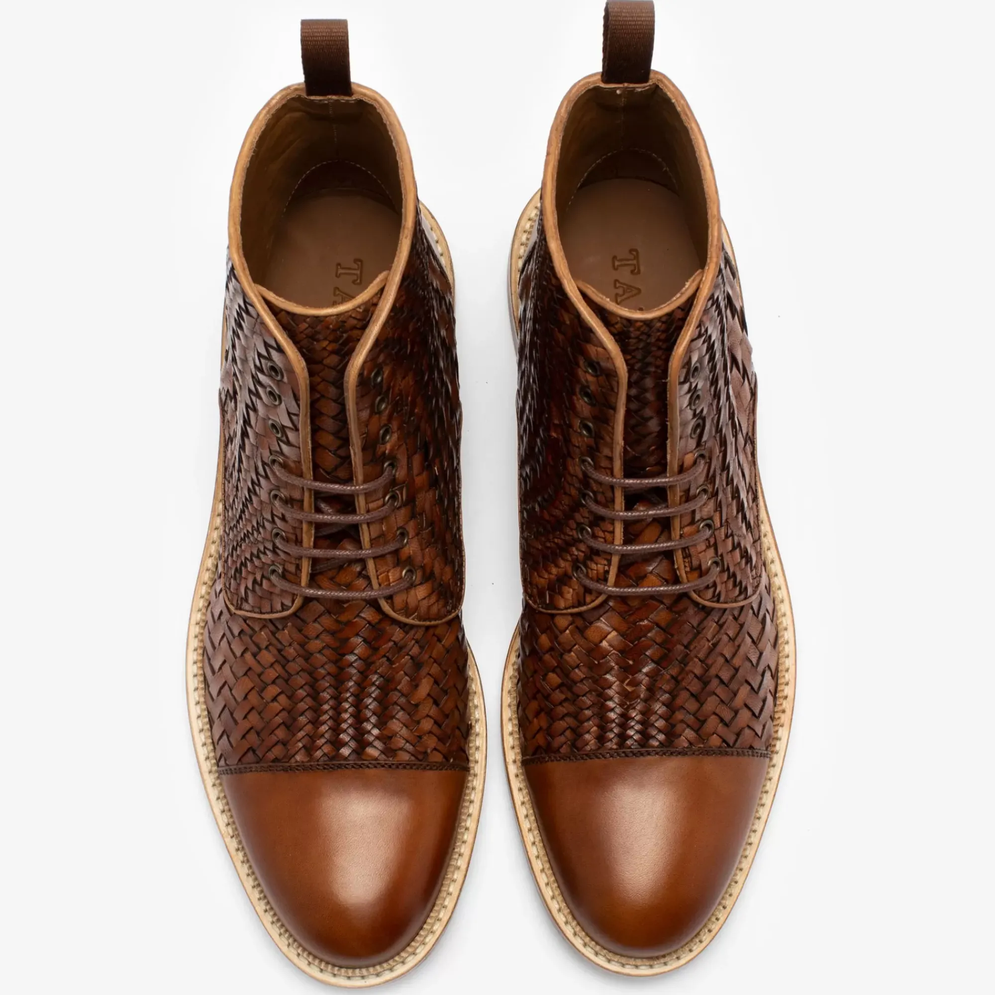 Hot TAFT The Rome Boot In Woven - Leather Boots |