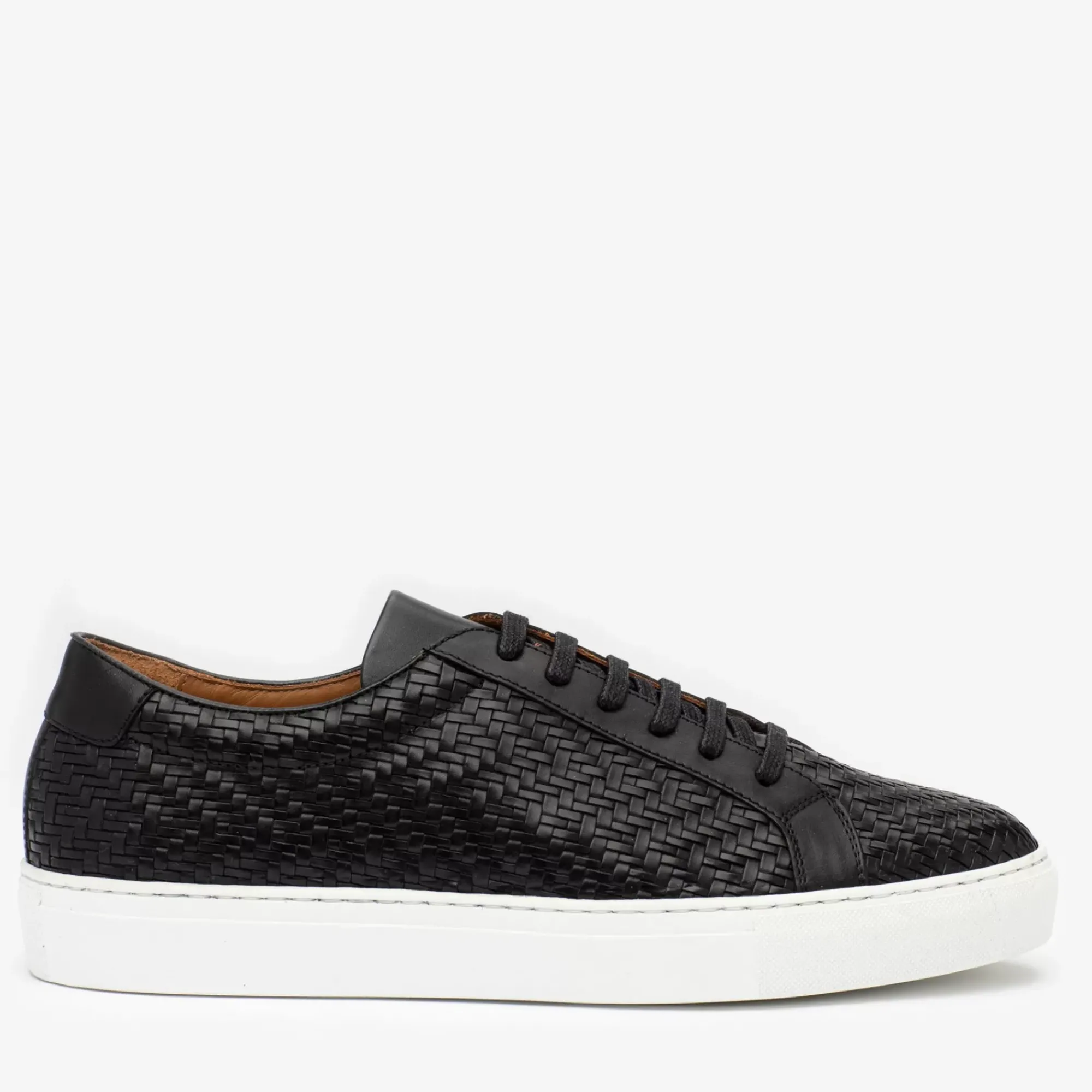 Sale TAFT The Sneaker In Black Woven Leather |
