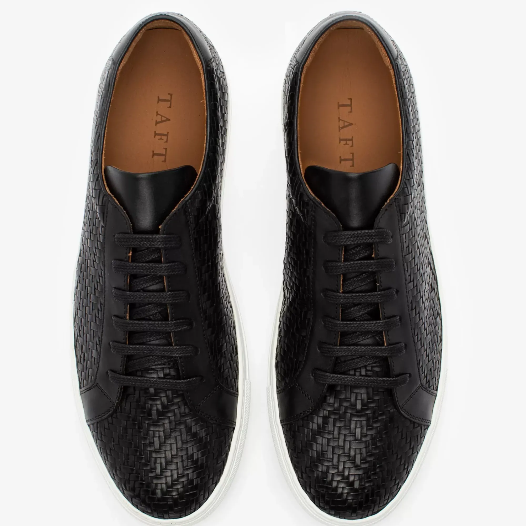 Sale TAFT The Sneaker In Black Woven Leather |