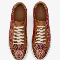 Hot TAFT The Sneaker In Red Paisley - Unique Sneakers |