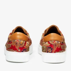 Hot TAFT The Sneaker In Red Paisley - Unique Sneakers |
