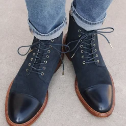 Discount TAFT The Troy Boot - Navy Suede Boots |